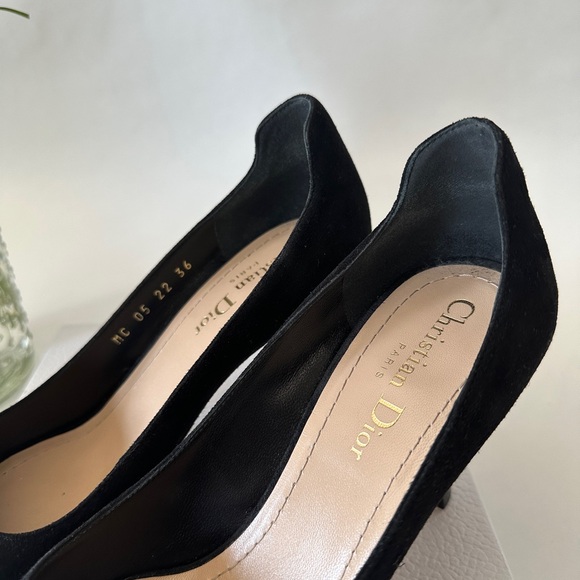 Dior D-Fame Black Suede Pumps - 36 | Luxury & Elegant - Picture 5 of 7